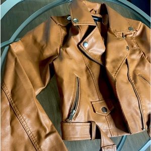 Camel Brown Leather Jacket